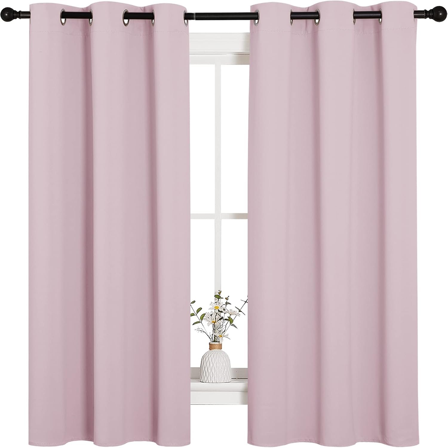 Nursery Essential Thermal Insulated Solid Grommet Top Blackout Curtains/Drapes